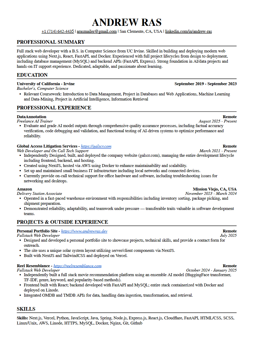 Resume - Click to view